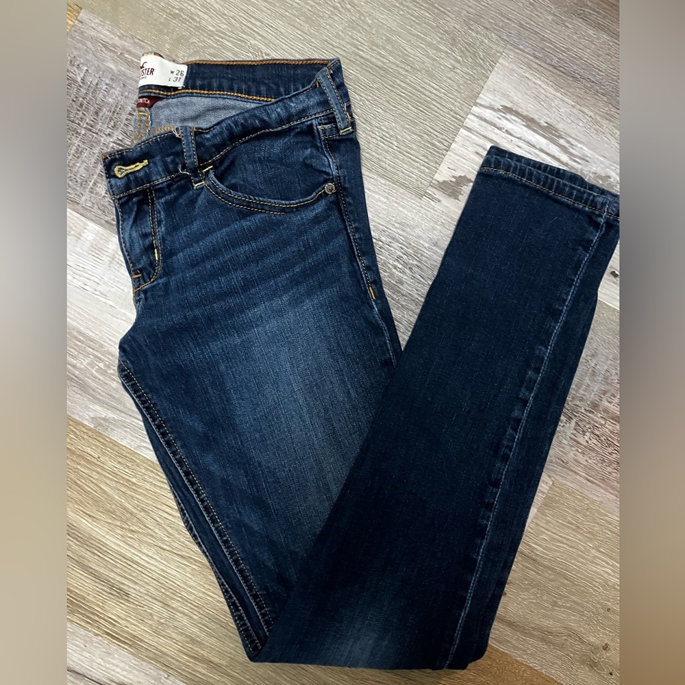 Skinny Hollister Low Rise Dark Jeans 3